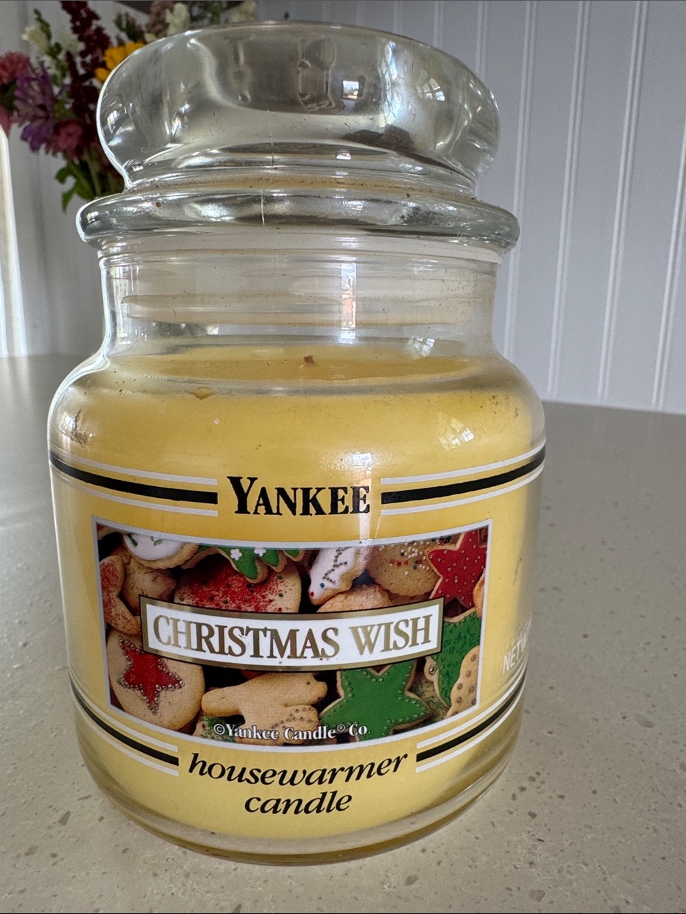 Yankee Candle Christmas Wish 14.5oz Unlit Discontinued Holiday Scent Housewarmer
